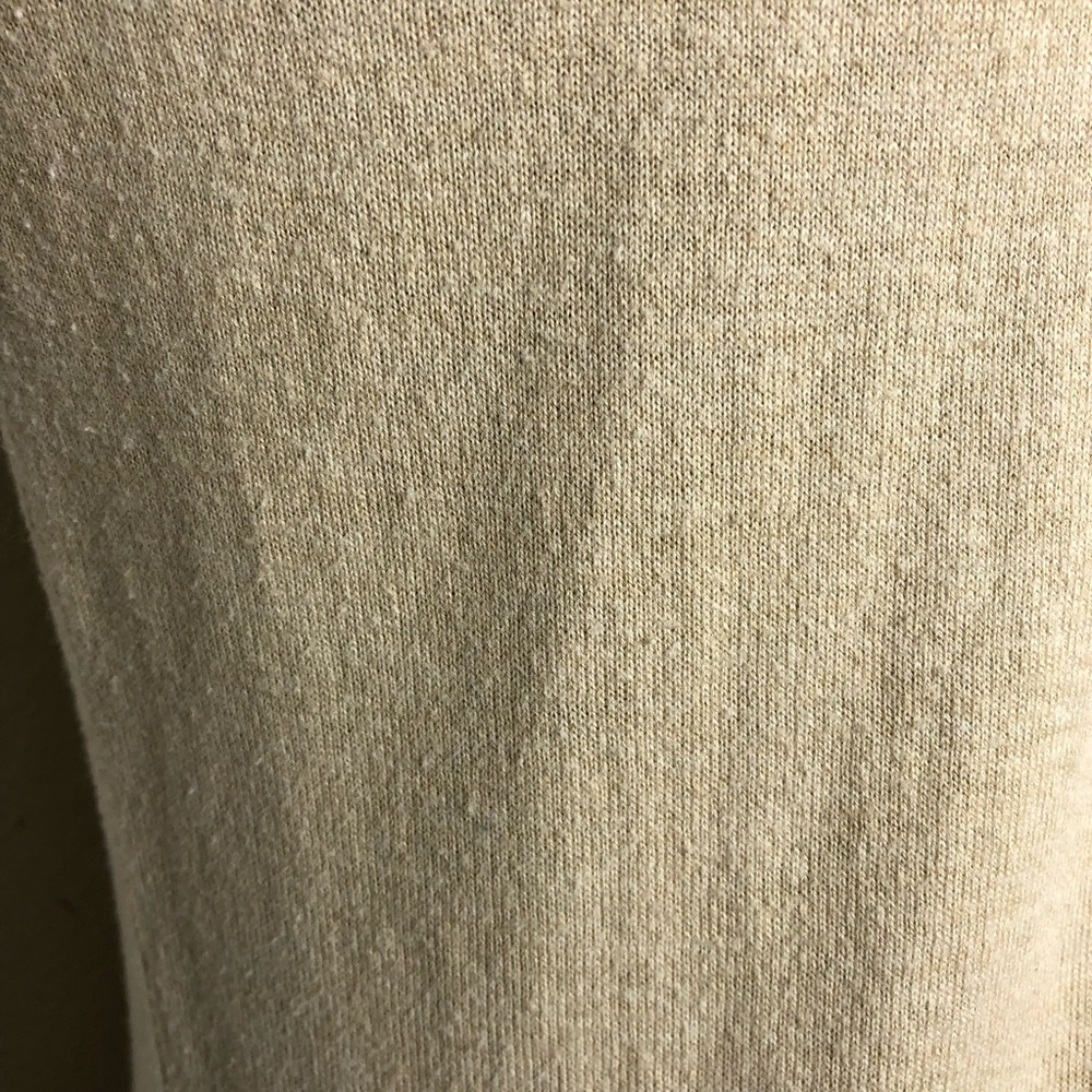 Quince oatmeal cream tan organic cotton cashmere lightweight sweater size Medium - Picture 13 of 14